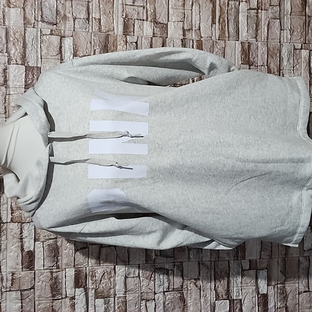 Victoria's Secret PINK Light Gray  Hoodie Sweatshirt Brand New Pink Logo